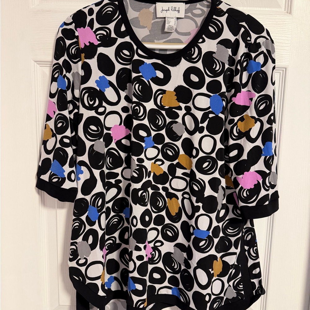 Joseph Ribkoff Abstract Pattern Top